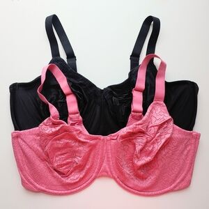Wacoal Unlined Underwire Bras in Black & Pink, 40G